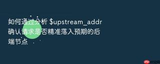 如何通过分析 $upstream_addr 确认请求是否精准落入预期的后端节点