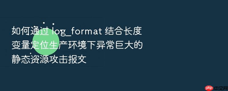 如何通过 log_format 结合长度变量定位生产环境下异常巨大的静态资源攻击报文