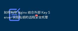 如何利用 nginx 结合外部 key server 实现私钥的远程安全托管