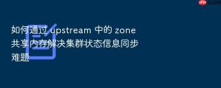 如何通过 upstream 中的 zone 共享内存解决集群状态信息同步难题