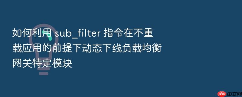 如何利用 sub_filter 指令在不重载应用的前提下动态下线负载均衡网关特定模块