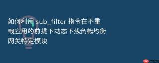 如何利用 sub_filter 指令在不重载应用的前提下动态下线负载均衡网关特定模块