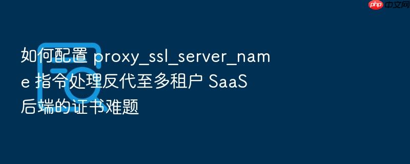如何配置 proxy_ssl_server_name 指令处理反代至多租户 saas 后端的证书难题