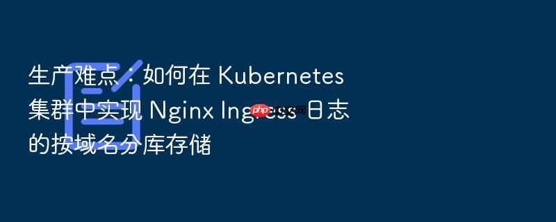 生产难点:如何在 kubernetes 集群中实现 nginx ingress 日志的按域名分库存储
