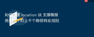如何配置 location 块 支撑微服务架构下的上千个路径转发规则