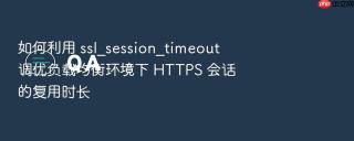如何利用 ssl_session_timeout 调优负载均衡环境下 https 会话的复用时长