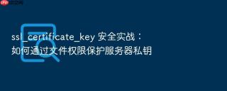 ssl_certificate_key 安全实战：如何通过文件权限保护服务器私钥
