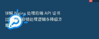 详解 nginx 处理后端 api 证书过期时的容错处理逻辑与降级方案