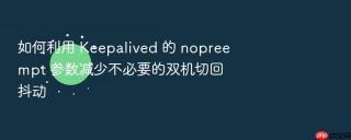 如何利用 keepalived 的 nopreempt 参数减少不必要的双机切回抖动