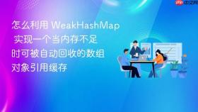 怎么利用 weakhashmap 实现一个当内存不足时可被自动回收的数组对象引用缓存