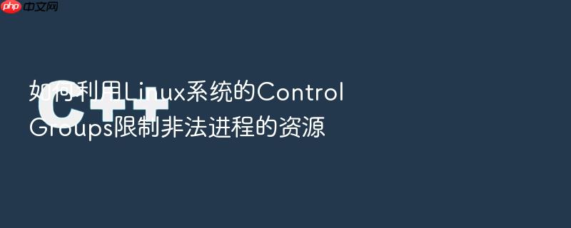 如何利用linux系统的control groups限制非法进程的资源