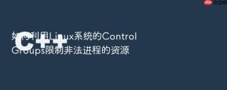 如何利用Linux系统的Control Groups限制非法进程的资源