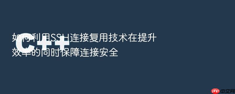 如何利用ssh连接复用技术在提升效率的同时保障连接安全
