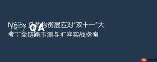 nginx 负载均衡层应对“双十一”大考：全链路压测与扩容实战指南