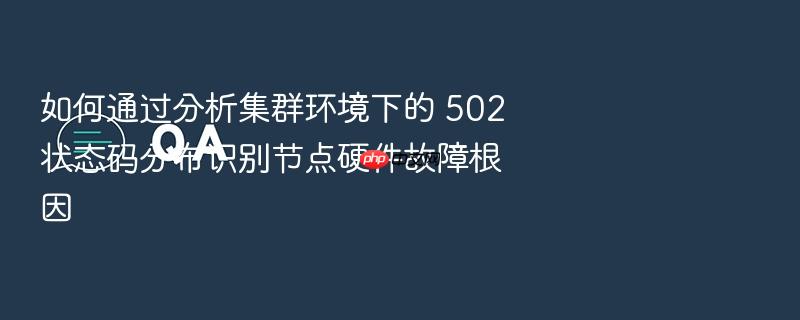 如何通过分析集群环境下的 502 状态码分布识别节点硬件故障根因