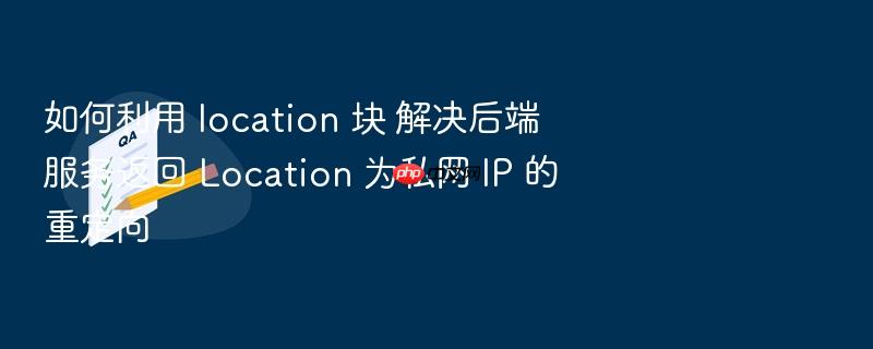 如何利用 location 块 解决后端服务返回 location 为私网 ip 的重定向