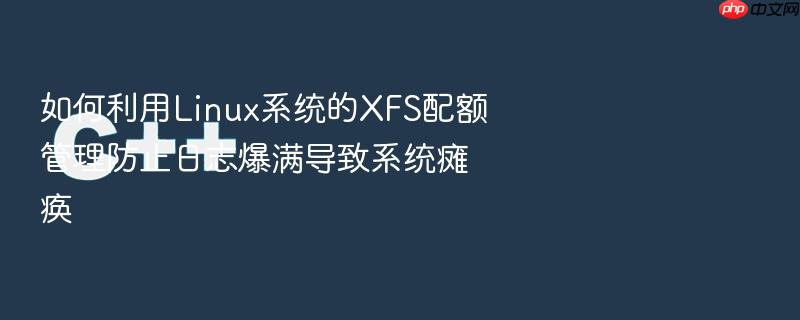 如何利用linux系统的xfs配额管理防止日志爆满导致系统瘫痪
