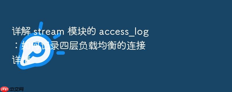 详解 stream 模块的 access_log:如何记录四层负载均衡的连接详情