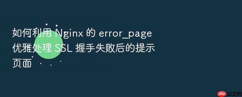 如何利用 nginx 的 error_page 优雅处理 ssl 握手失败后的提示页面