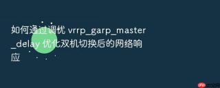 如何通过调优 vrrp_garp_master_delay 优化双机切换后的网络响应