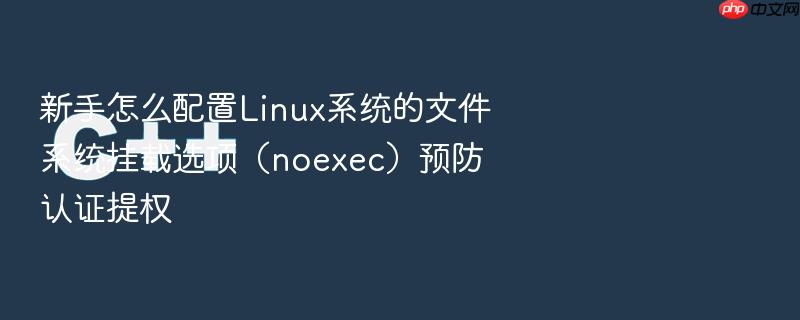 新手怎么配置linux系统的文件系统挂载选项（noexec）预防认证提权