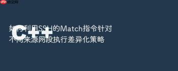 如何利用SSH的Match指令针对不同来源网段执行差异化策略