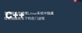 怎么排查并清理linux系统中隐藏在系统服务名下的后门进程