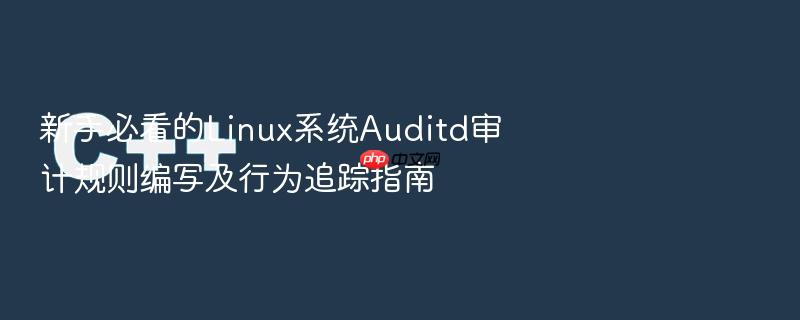 新手必看的linux系统auditd审计规则编写及行为追踪指南