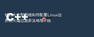针对大中型网络如何配置linux边界防火墙过滤非法地理ip段