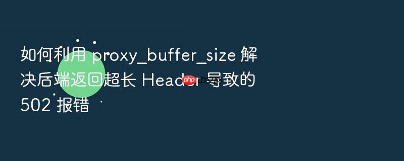 如何利用 proxy_buffer_size 解决后端返回超长 header 导致的 502 报错