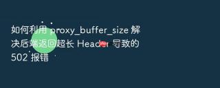 如何利用 proxy_buffer_size 解决后端返回超长 header 导致的 502 报错