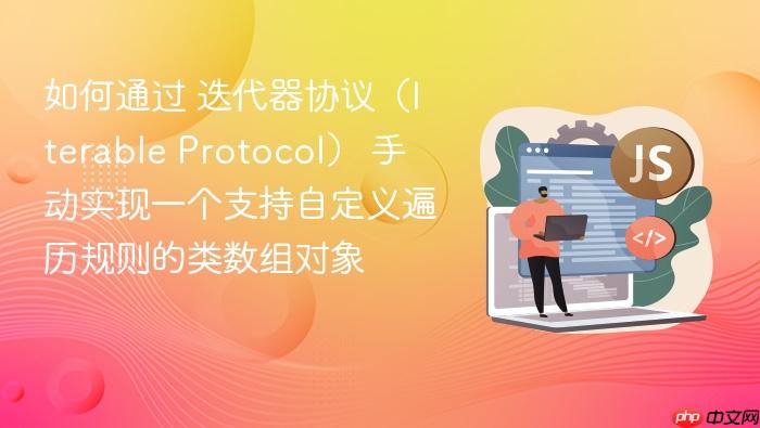 如何通过 迭代器协议(iterable protocol) 手动实现一个支持自定义遍历规则的类数组对象
