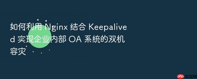 如何利用 nginx 结合 keepalived 实现企业内部 oa 系统的双机容灾