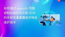 如何通过 exports 范围控制实战优化大型 sdk 的外部变量暴露面并降低维护成本