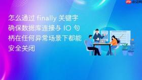 怎么通过 finally 关键字确保数据库连接与 io 句柄在任何异常场景下都能安全关闭