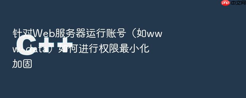 针对web服务器运行账号（如www-data）如何进行权限最小化加固