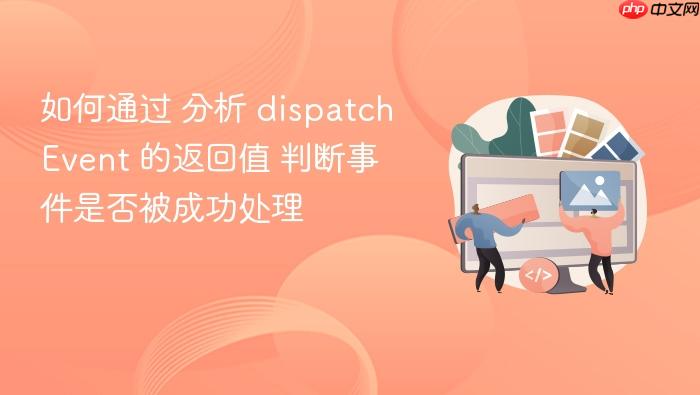 如何通过 分析 dispatchevent 的返回值 判断事件是否被成功处理