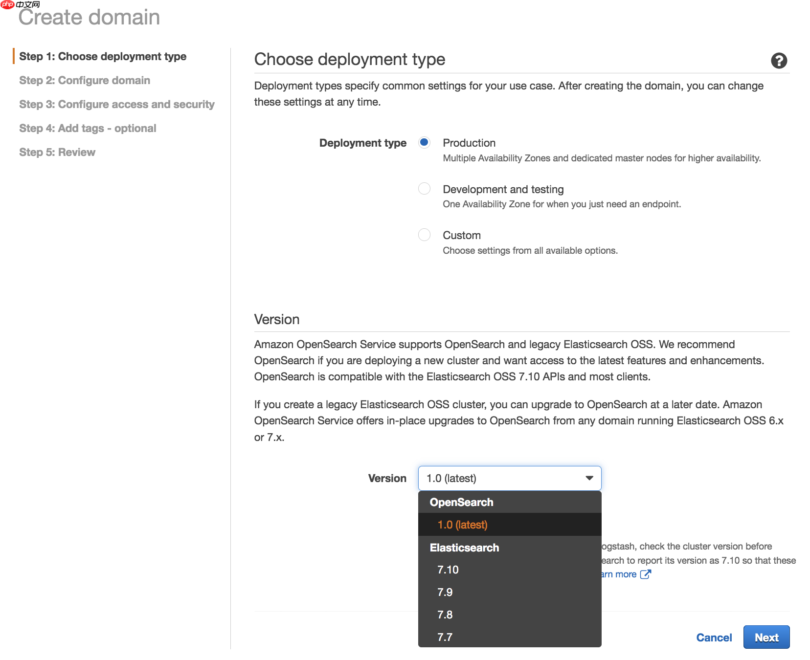 Amazon Elasticsearch Service 现更名为 Amazon OpenSearch Service 并支持 OpenSearch 1.0 - php中文网