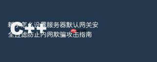 新手怎么设置服务器默认网关安全过滤防止内网欺骗攻击指南