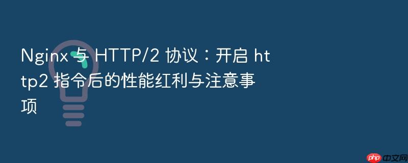 nginx 与 http/2 协议:开启 http2 指令后的性能红利与注意事项
