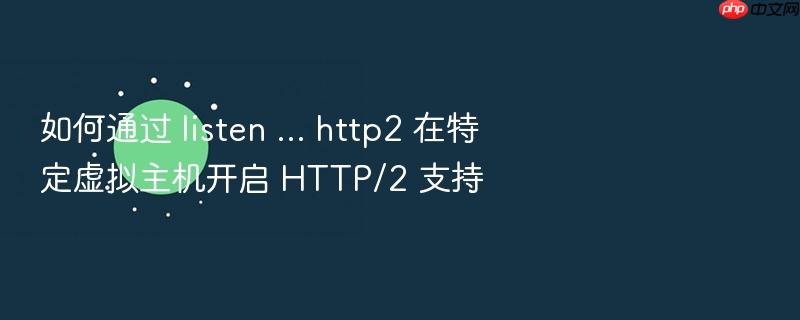 如何通过 listen ... http2 在特定虚拟主机开启 http/2 支持