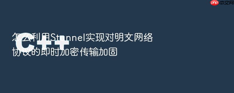 怎么利用stunnel实现对明文网络协议的即时加密传输加固