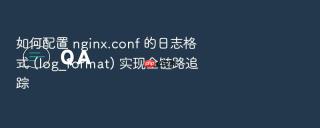 如何配置 nginx.conf 的日志格式 (log_format) 实现全链路追踪