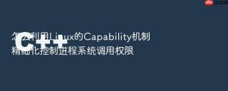 怎么利用linux的capability机制精细化控制进程系统调用权限