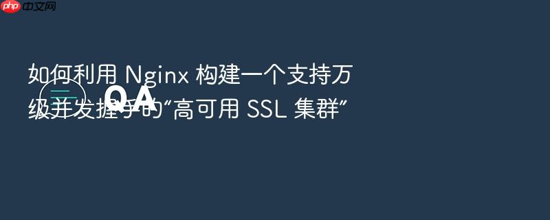 如何利用 nginx 构建一个支持万级并发握手的“高可用 ssl 集群”