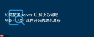 如何配置 server 块 解决后端服务返回 302 跳转导致的域名漂移