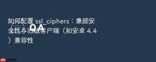 如何配置 ssl_ciphers：兼顾安全性与旧版客户端（如安卓 4.4）兼容性