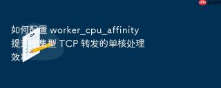 如何配置 worker_cpu_affinity 提升密集型 tcp 转发的单核处理效率