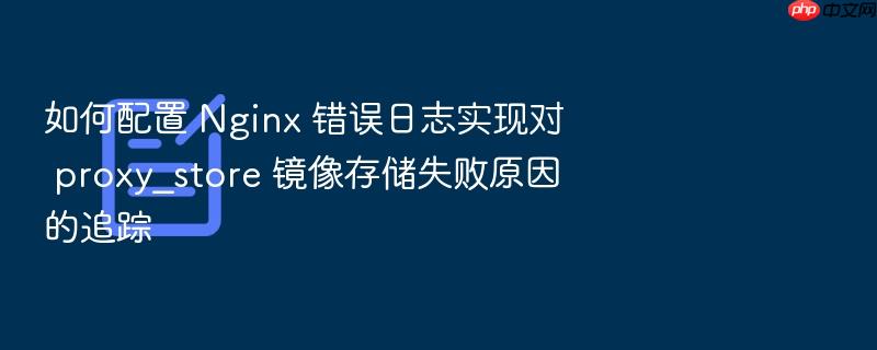 如何配置 nginx 错误日志实现对 proxy_store 镜像存储失败原因的追踪