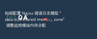 如何配置 nginx 错误日志捕捉 \